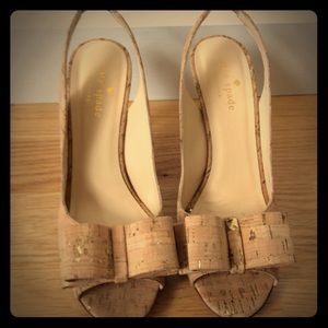 Kate Spade cork high-heeled sandals